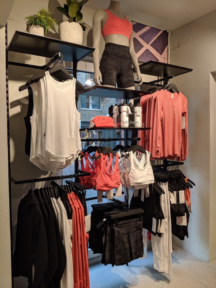 lululemon berlin germany store photos pink wall womens activewear