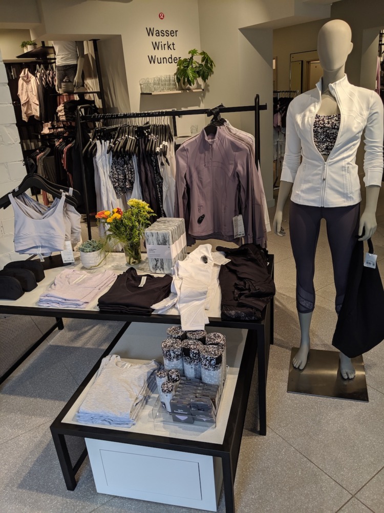 lululemon berlin germany store photos womens activewear front store display