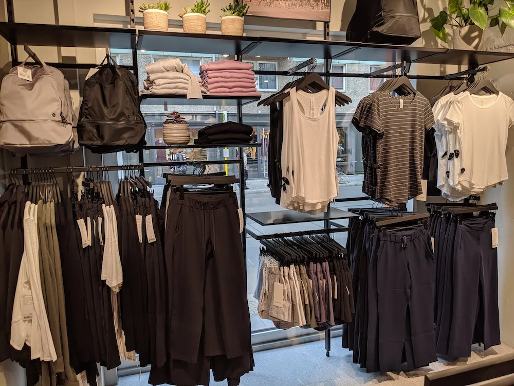 lululemon berlin germany store photos womens activewear wall