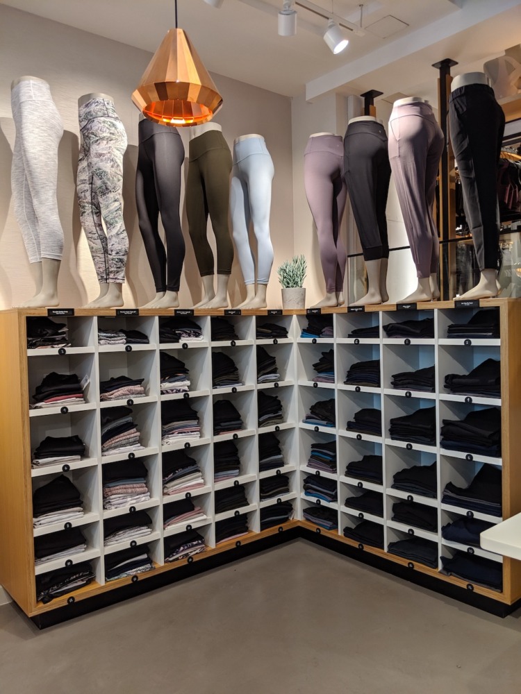 lululemon store in zürich switzerland pants display womens