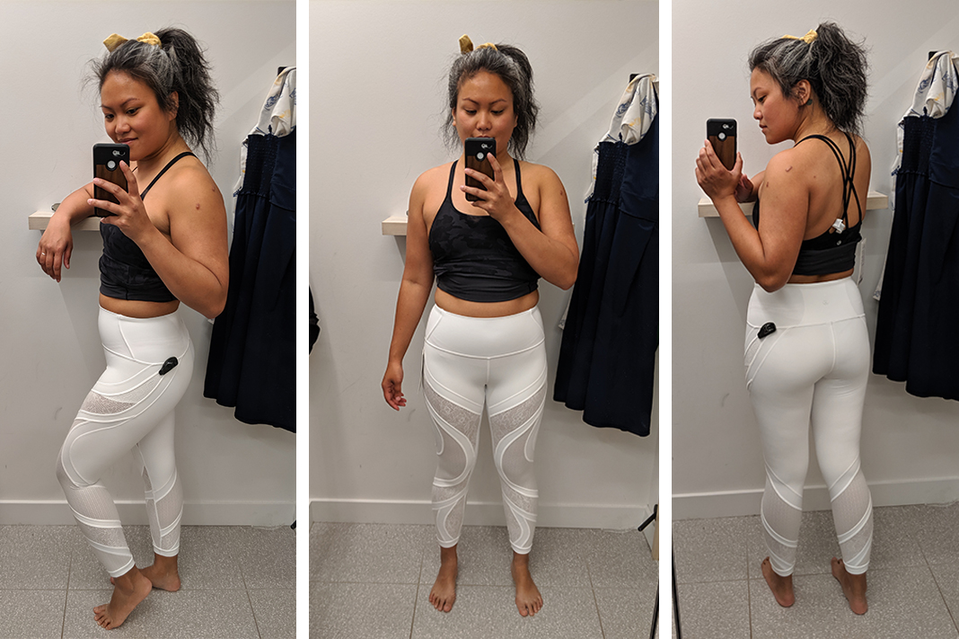 lululemon try on wunder under tight lace white schimiggy reviews