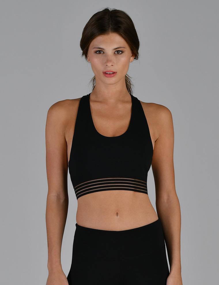 glyder apparel elan sports bra in black