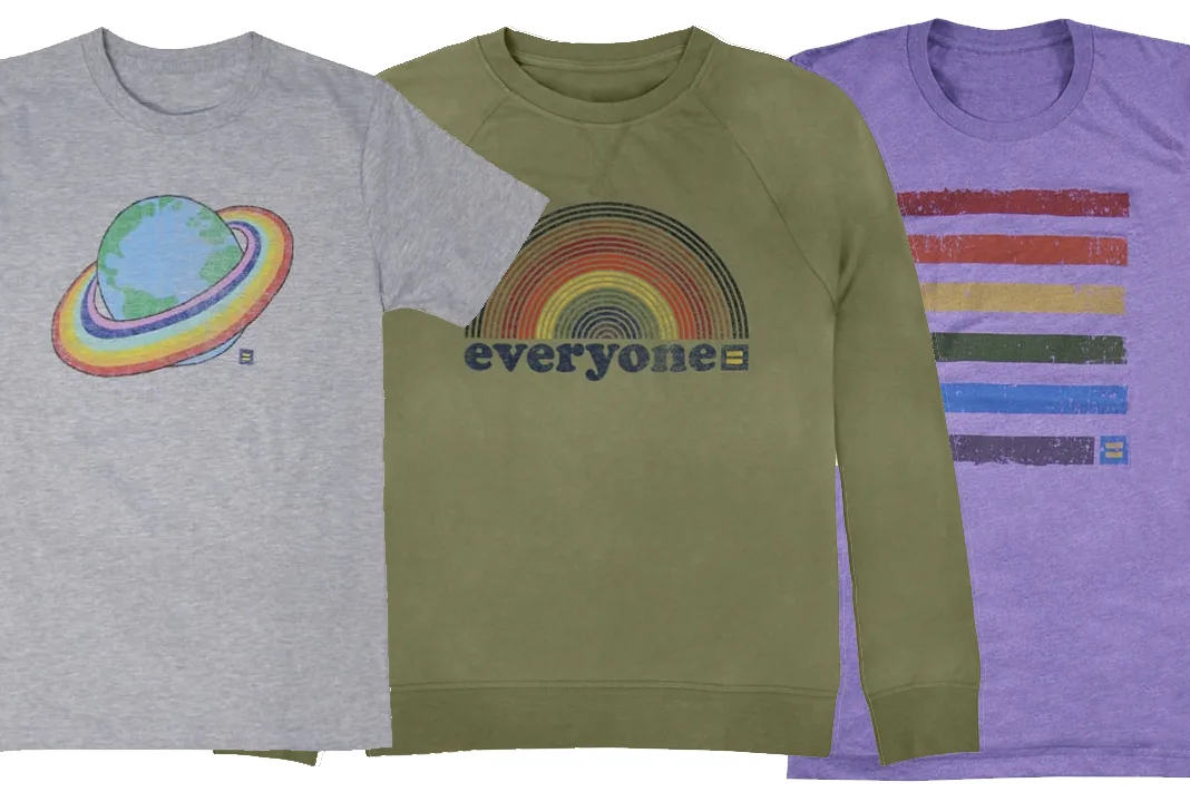 human right campaign hrc rainbow apparel shirts and sweaters