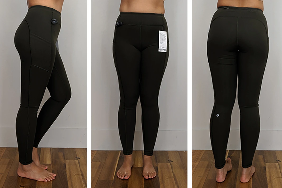 Lululemon speed up crop legging in dark olive. Brand