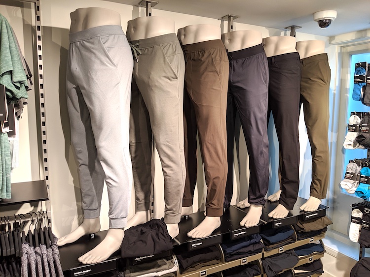 lululemon amsterdam store and product photos mens pant wall