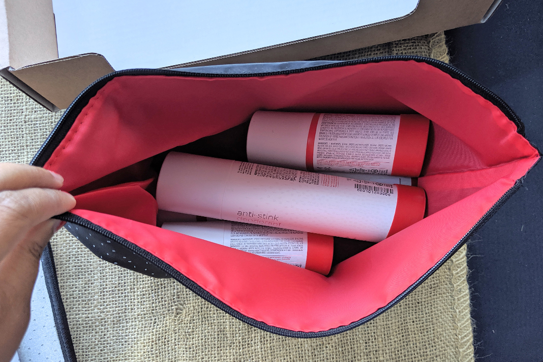 lululemon selfcare collection in zipper pouch