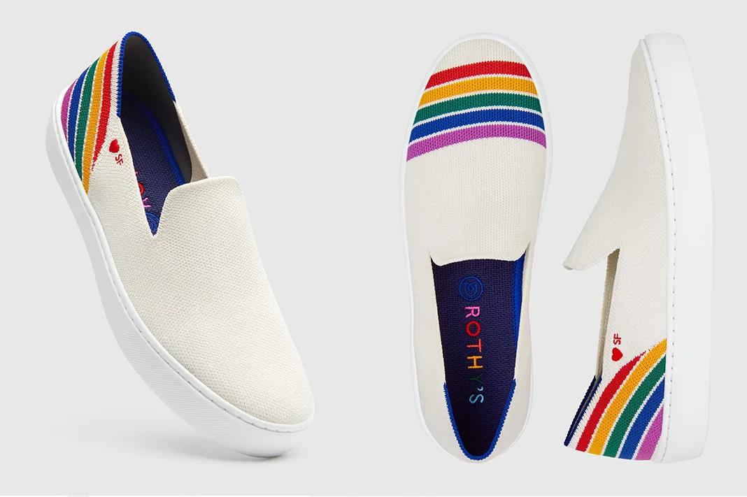 rothy's rainbow sneakers sf pride lgbtq shoes