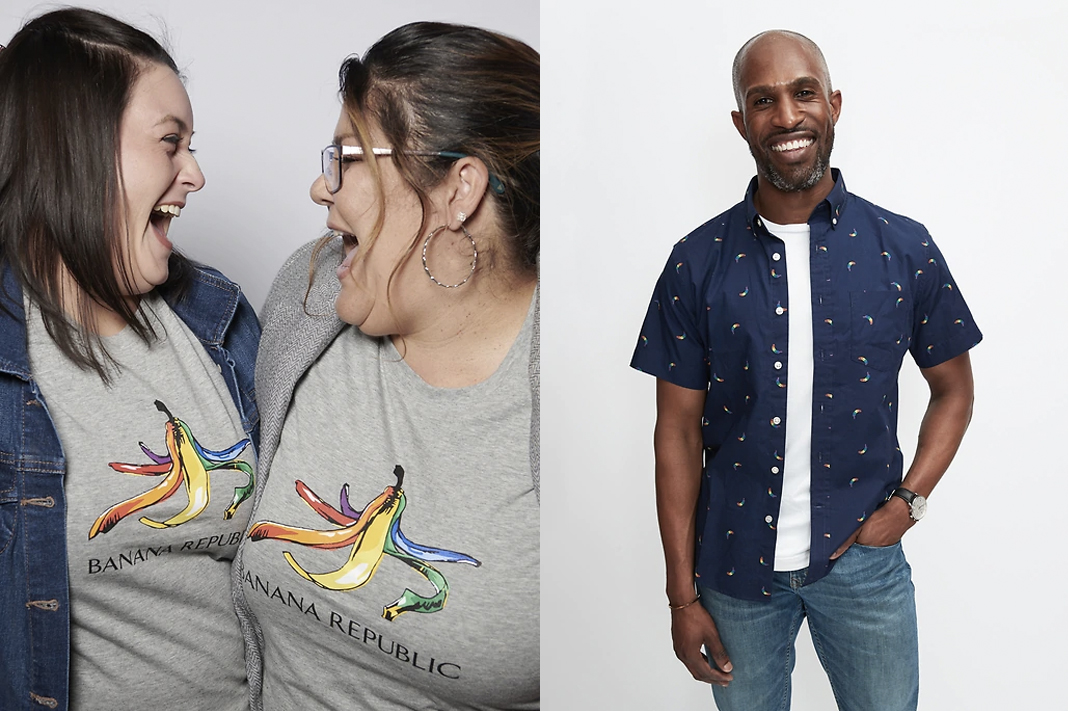 banana republic pride collection 2019 rainbow bananas