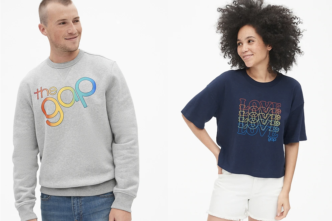 gap pride collection rainbow apparel 2019