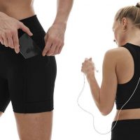 k-deer pocket theft proof shorts and sport bra