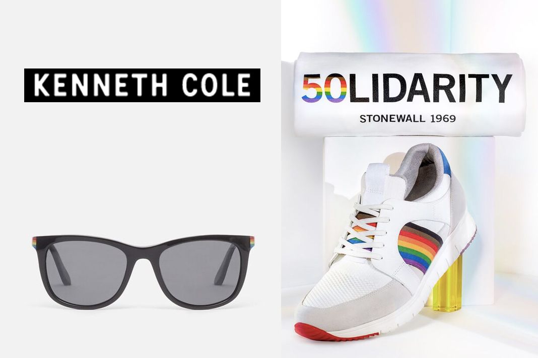 kenneth cole pride collection rainbow shoes and sunglasses