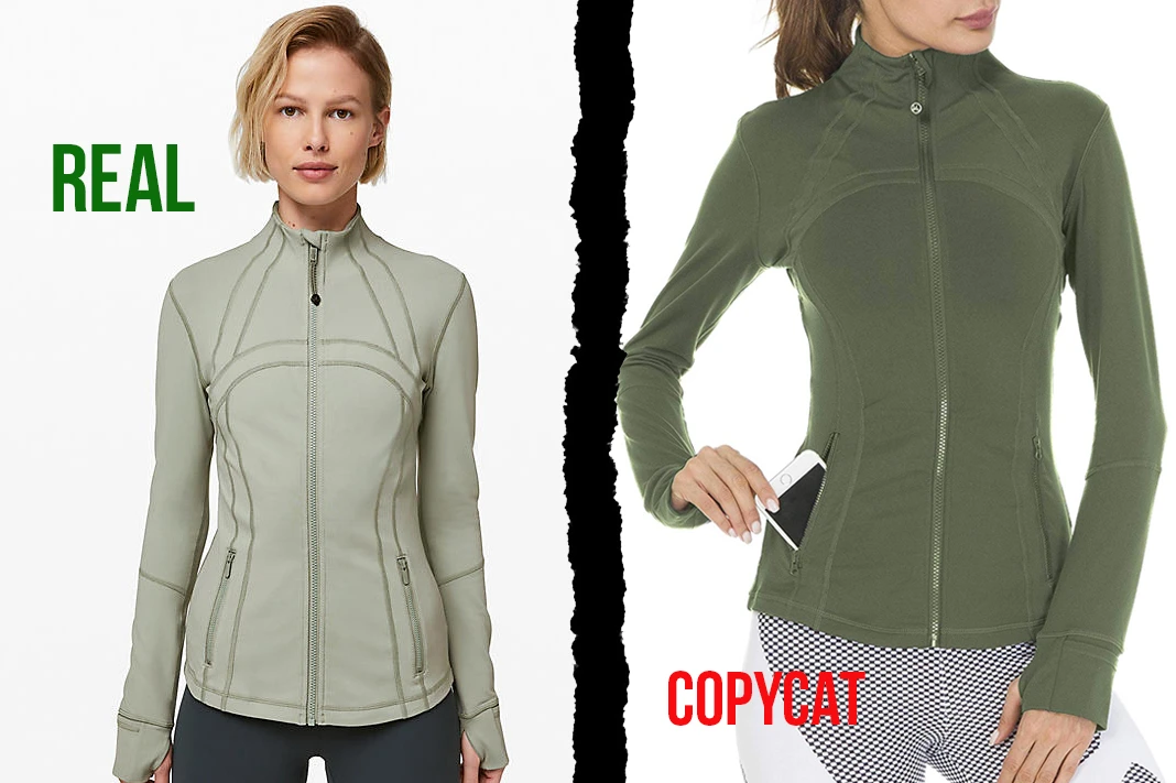 lululemon vs queenie ke define jacket counterfeit dupe