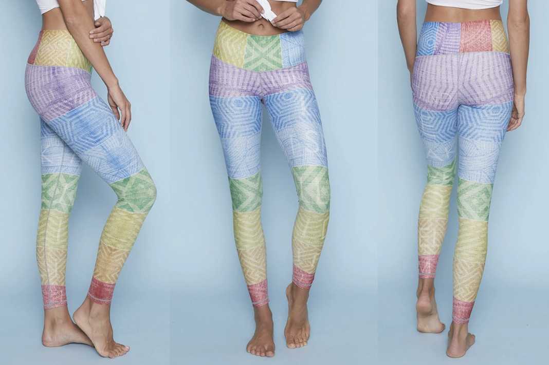 niyama sol chakra leggings rainbow color tights