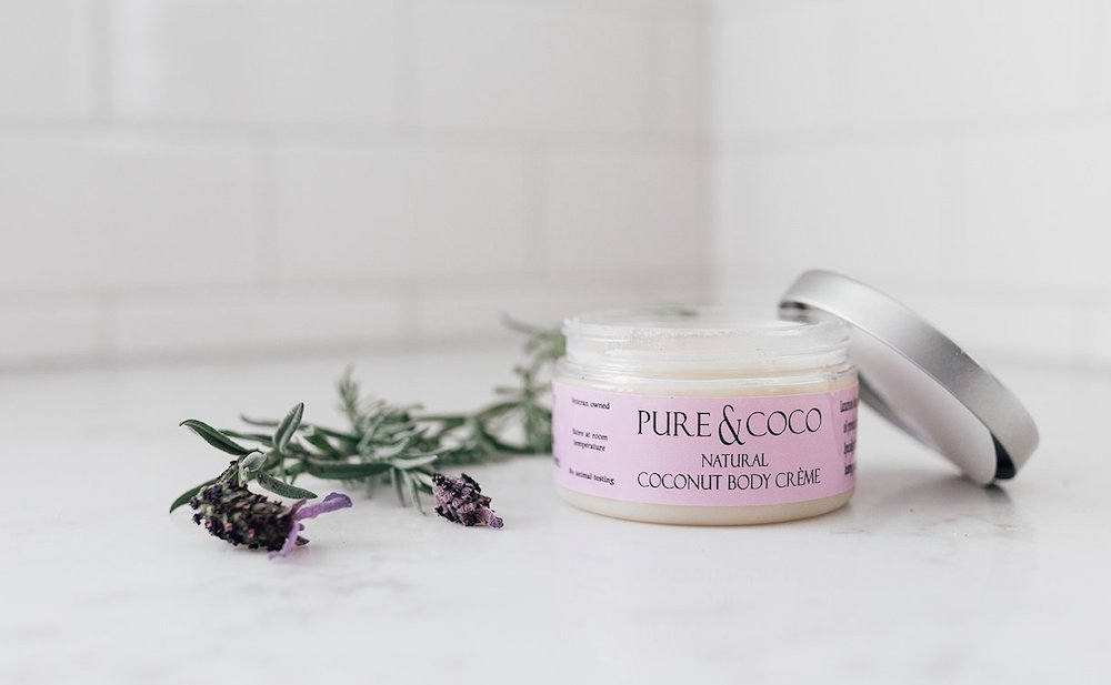 pure and coco lavender coconut body cream