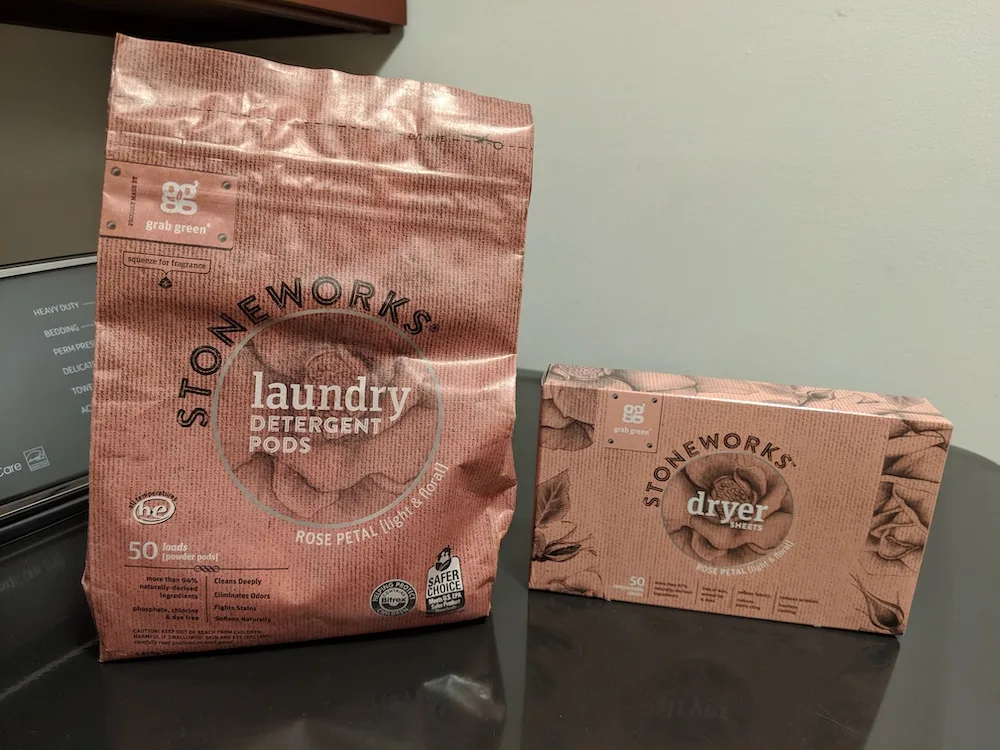 stoneworks eco-friendly and sustainable laundry detergent and dryer sheets