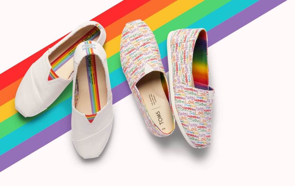 tom's pride collection rainbow shoes