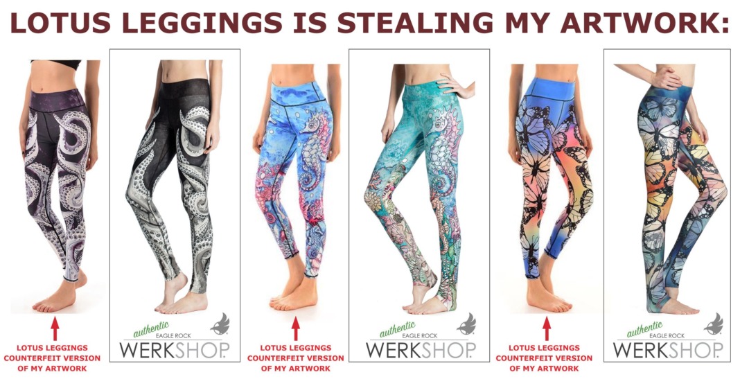 werkshop vs lotus leggings dupe counterfeit