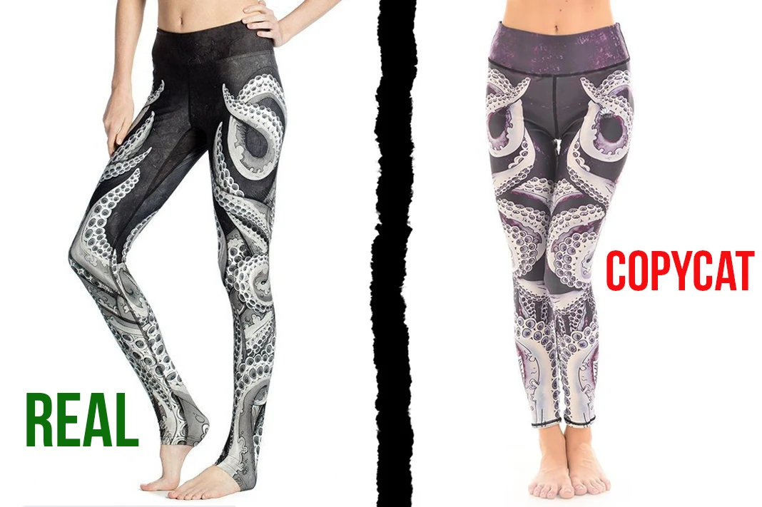 werkshop vs lotus leggings octopus tentacles counterfeit