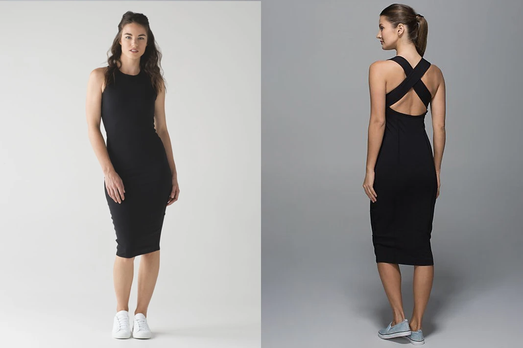 lululemon picnic play midi dress cross back