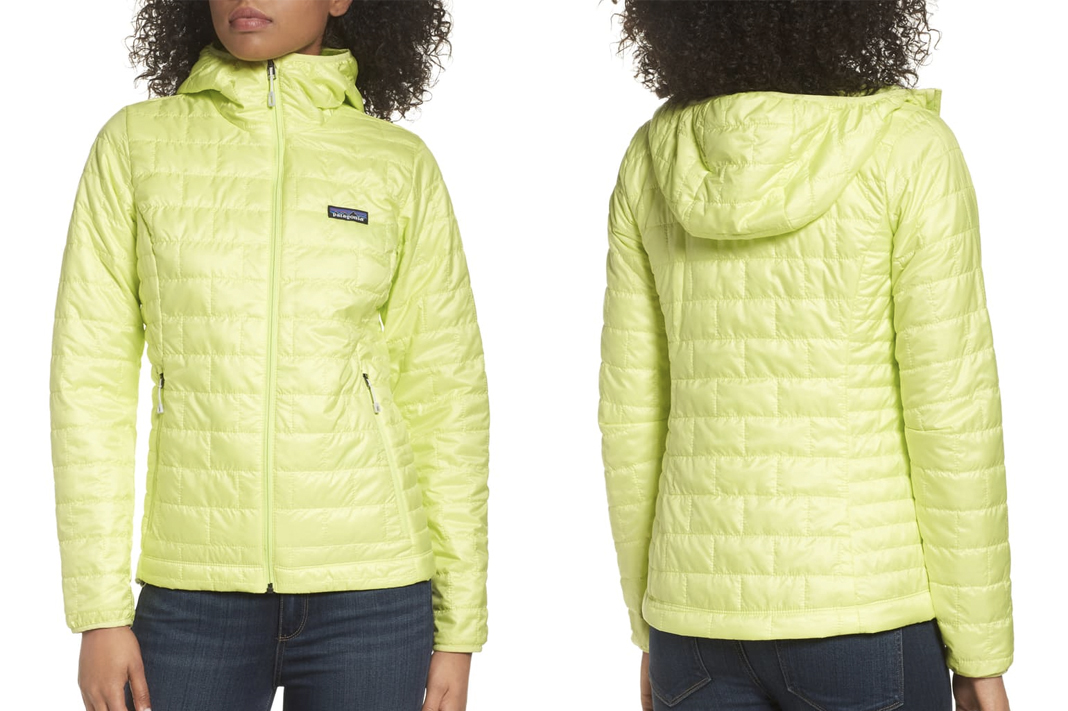 patagonia nano puff jacket hooded lime green yellow nordstrom anniversary sale