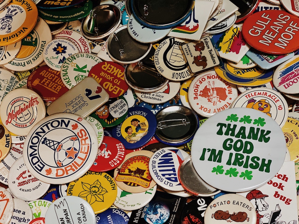 vintage buttons for sale at the thrift store or farmers market
