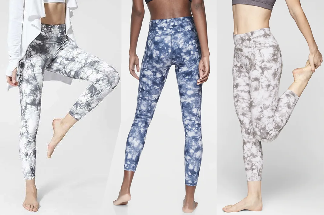 athleta salutation powervita tie dye leggings