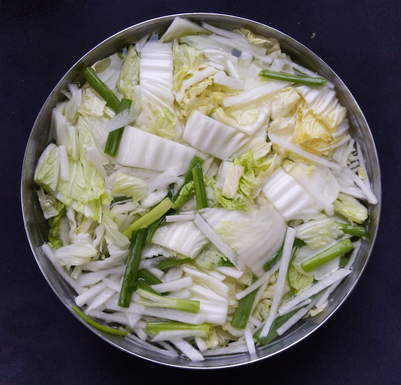 fast and easy kimchi recipe vegetables in salt brine