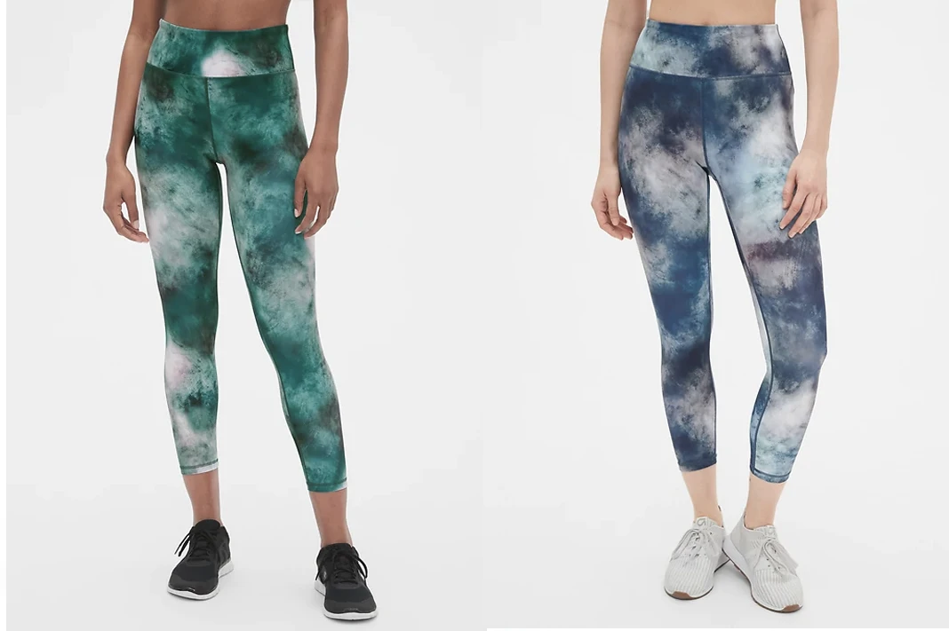 gap fit tie dye leggings and yoga pants