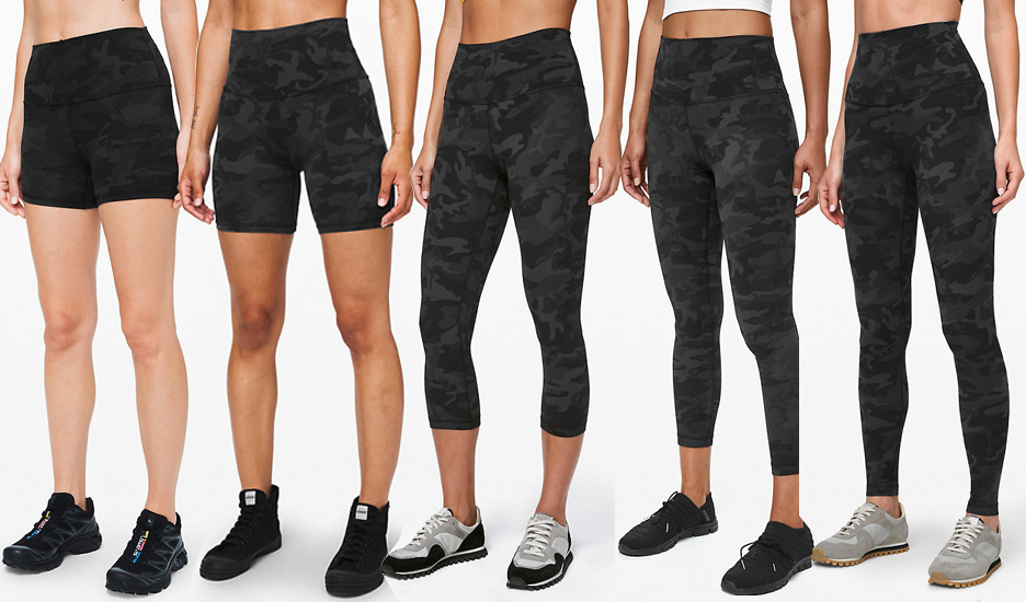 lululemon Align Pant Crops and Shorts Incognito Camo Multi Grey ICMI