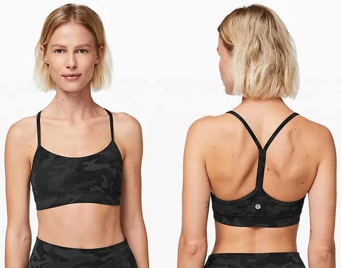 lululemon Flow Y Bra Nulu Incognito Camo Multi Grey ICMI