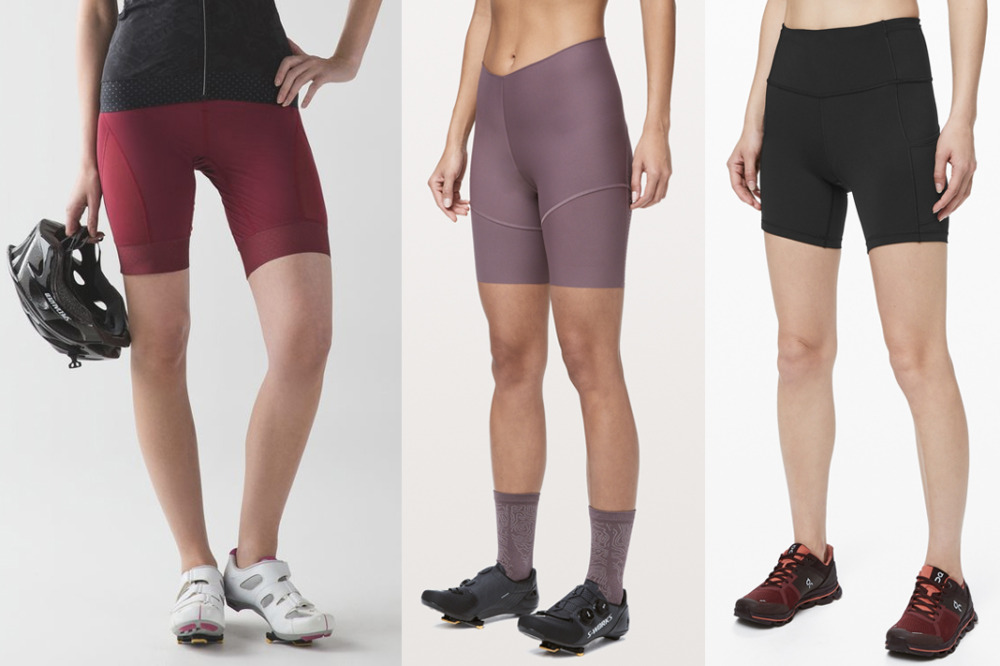 lululemon biker shorts city to summit leader of the pack and fast and free shorts