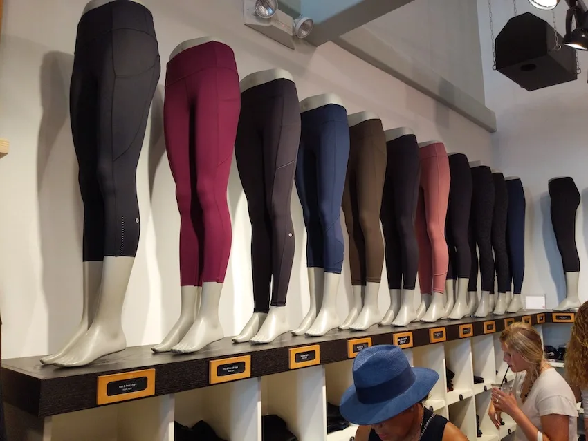 lululemon charleston sc store womens tight fitting pants wall