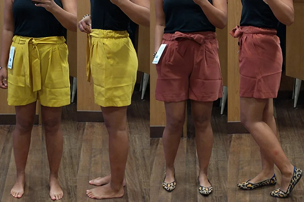 lululemon noir shorts review yellow and adobe
