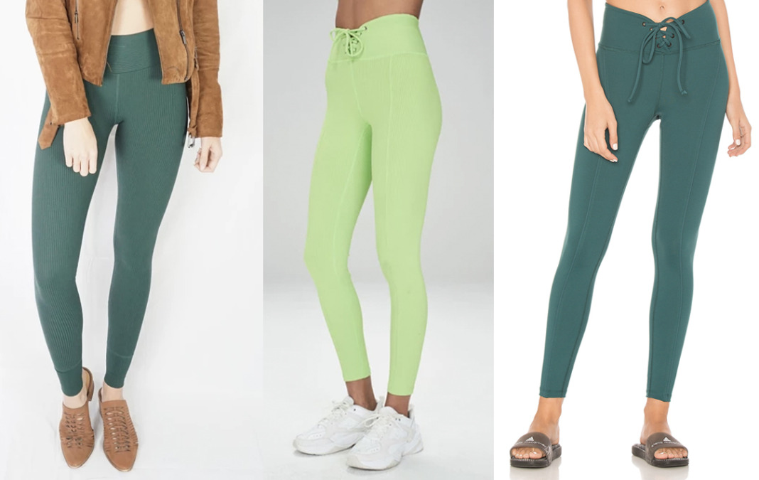 year of ours green leggings ribbed football tights