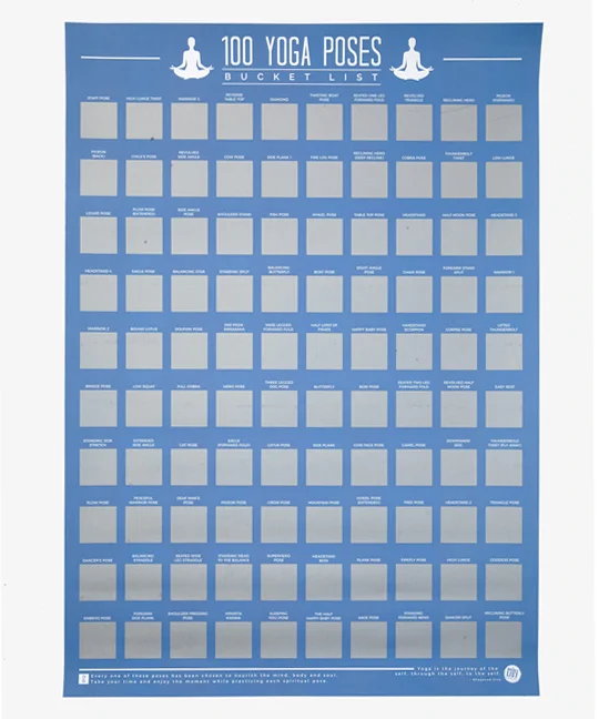 yoga products for teens yoga scratch off poster