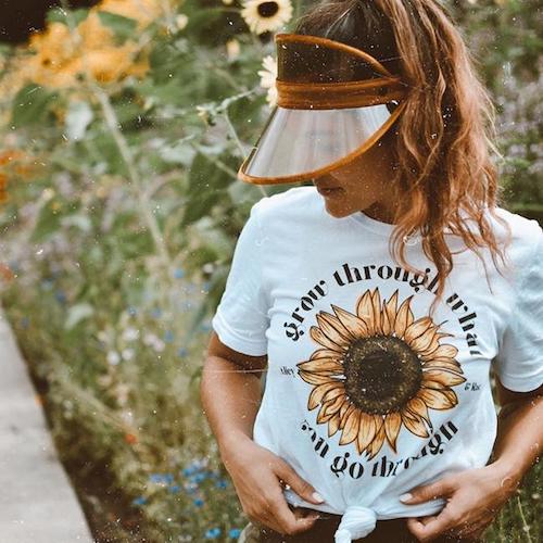 alley and rae grow through what you go through t-shirt