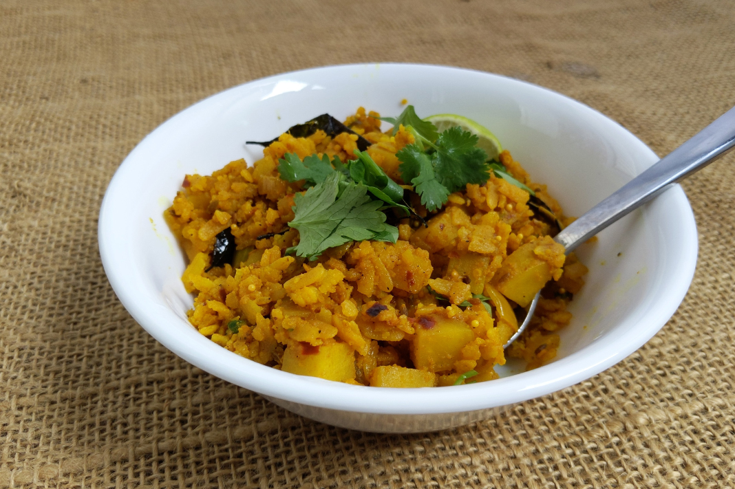 Aloo Poha Recipe Vegan Indian Breakfast