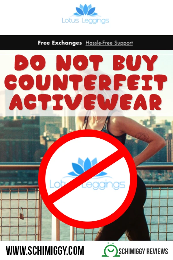 do not buy counterfeit activewear lotus leggings