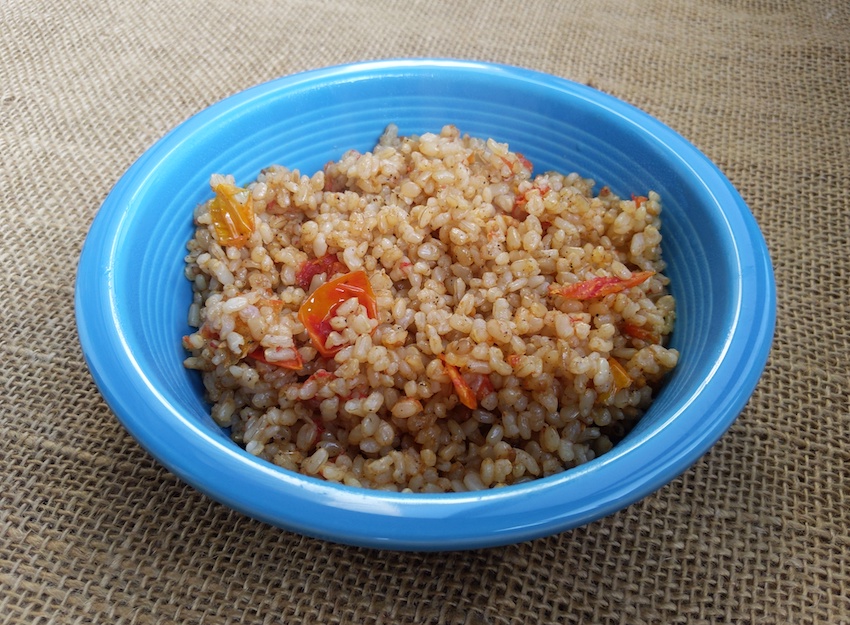instant pot garlic tomato brown rice recipe | Schimiggy Reviews