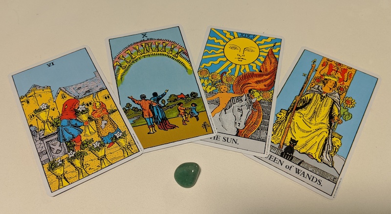 Rider Waite tarot spread of positivity schimiggy