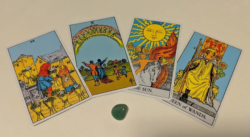 Rider Waite tarot spread of positivity schimiggy