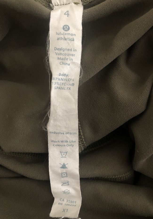 fake lululemon align leggings rip tag