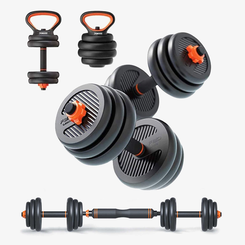 Dmoose adjustable dumbbells and kettlebells set