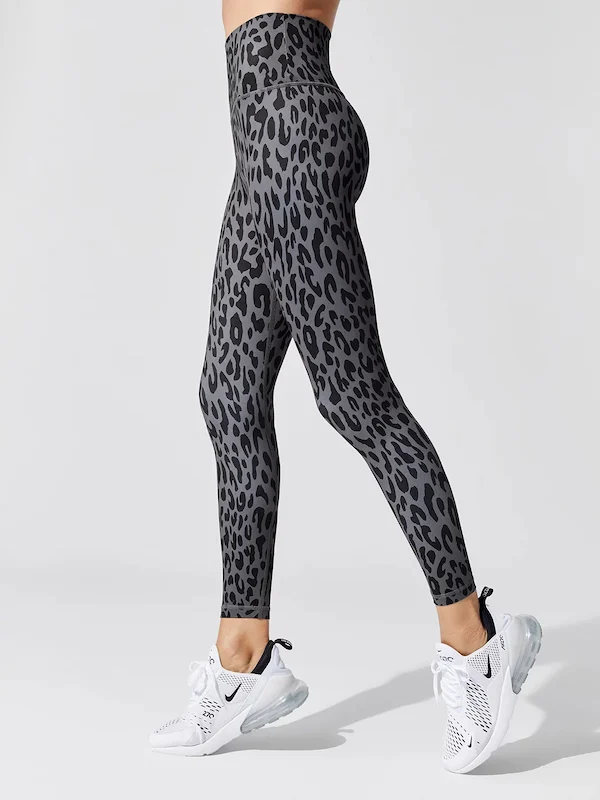 carbon38 high rise black leopard leggings
