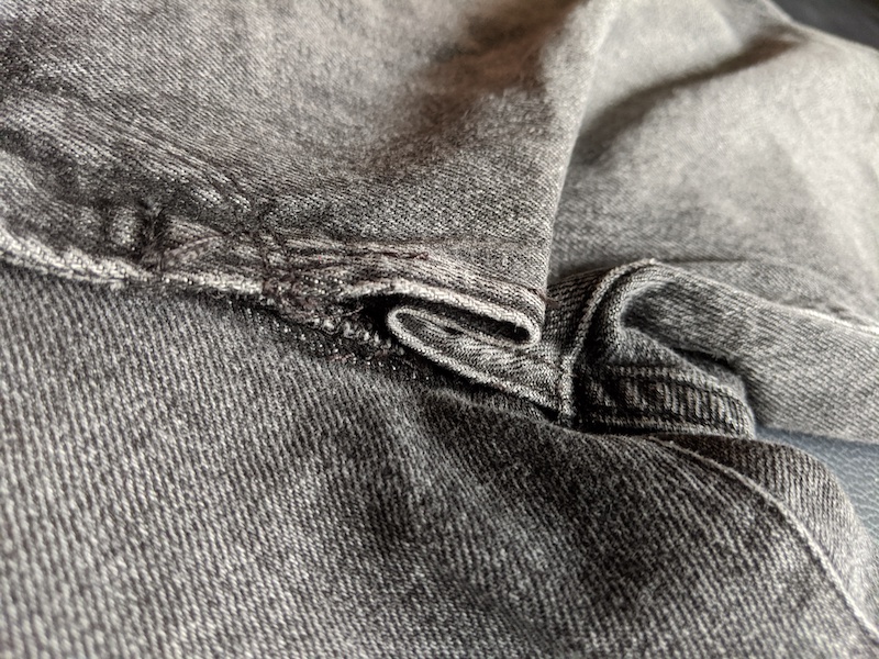 diy agolde criss cross jeans crotch seam folded