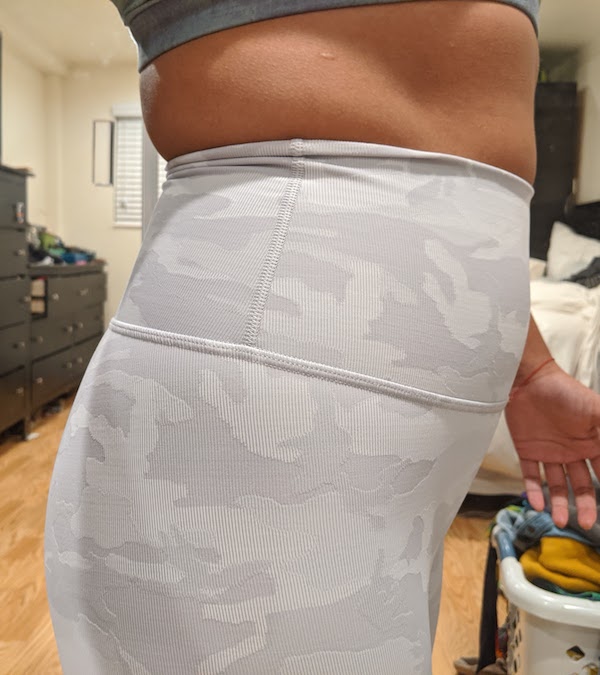 lululemon white camo wup waistband rollover