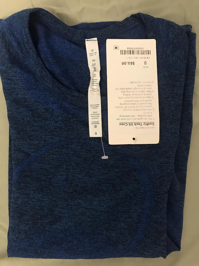 fake swiftly tech SS long sleeve crew neck shirt lululemon