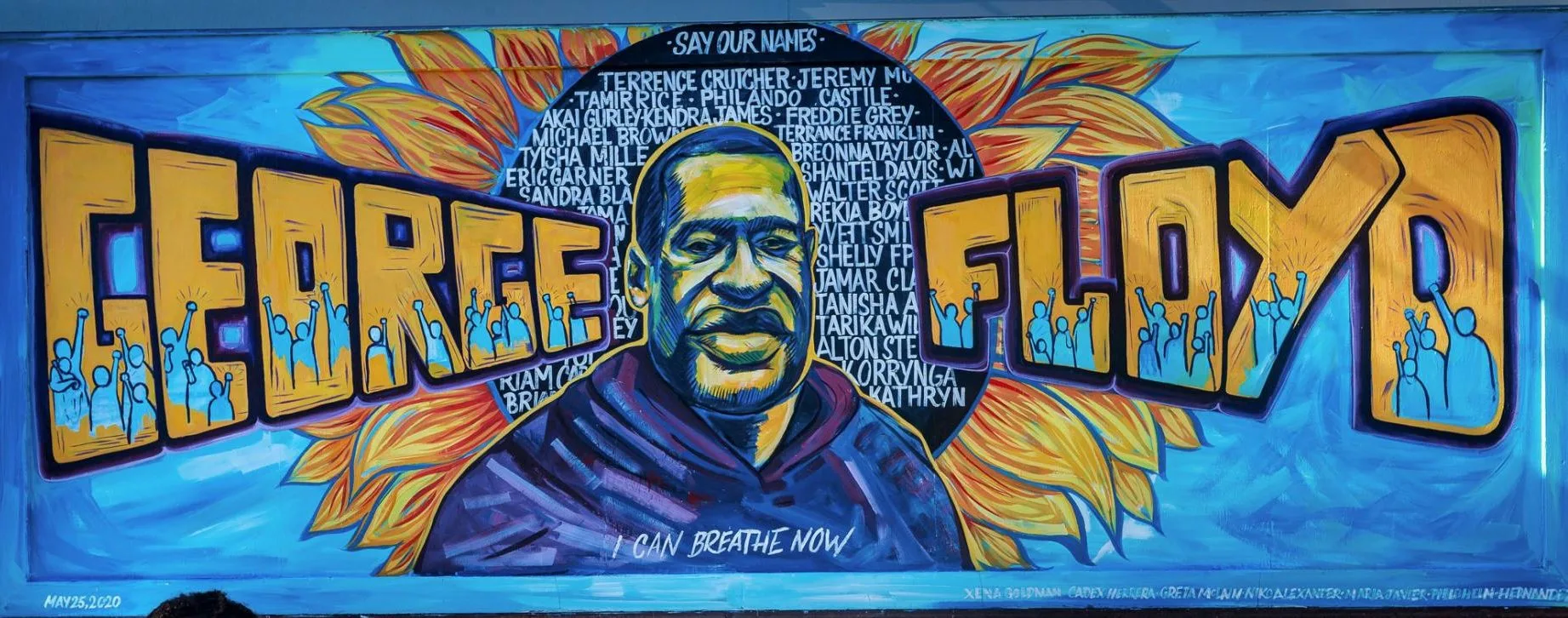 george floyd mural artwork in Minneapolis black justice and equality