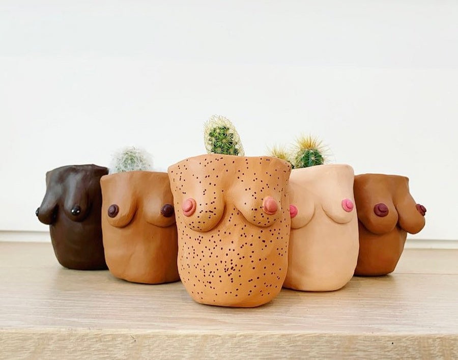 boob pot company planters plant pots