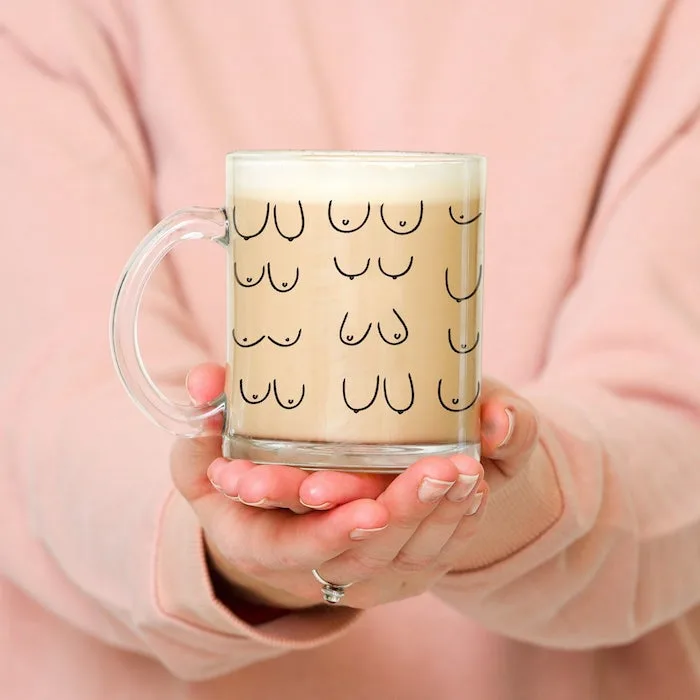 free the nipple boob mug cup
